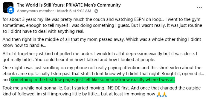 Anonymous member — started moving inside first